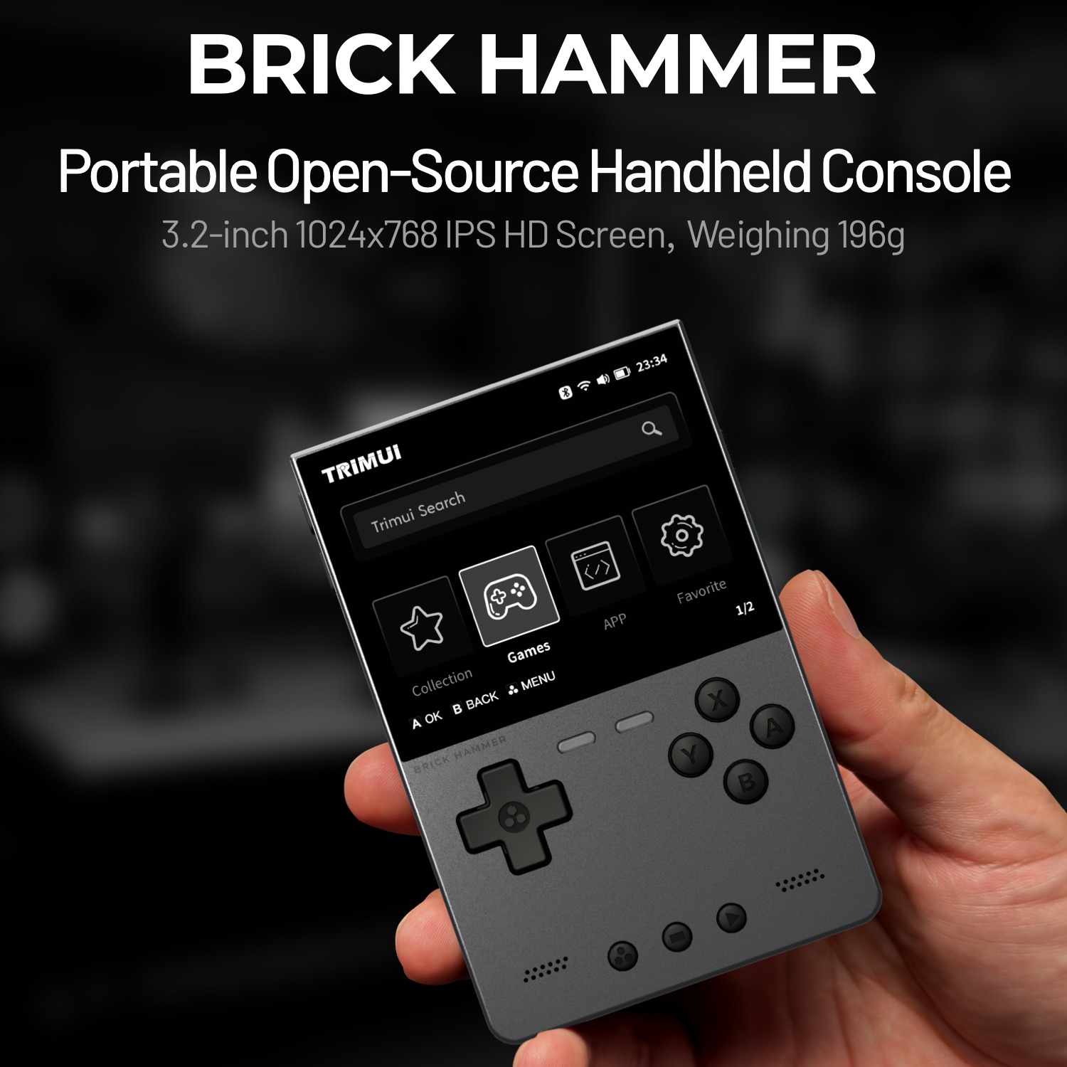 Retro Gaming On Phone - TRIMUI BRICK HAMMER Retro Konsola Przenośna