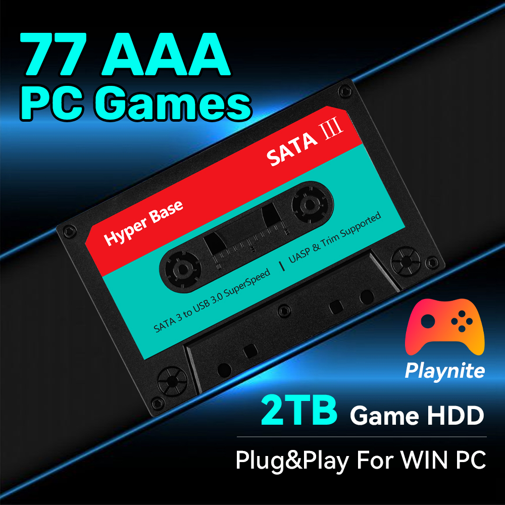 Retro Gaming Emulator Console - Dysk twardy do gier 2TB z