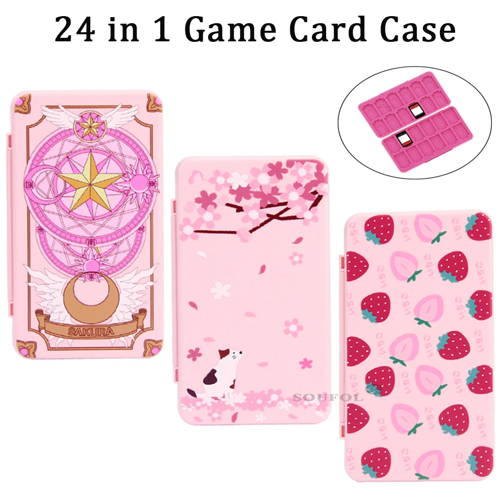 Game Cartridge Case - 24 w 1 Urocze magnetyczne etui