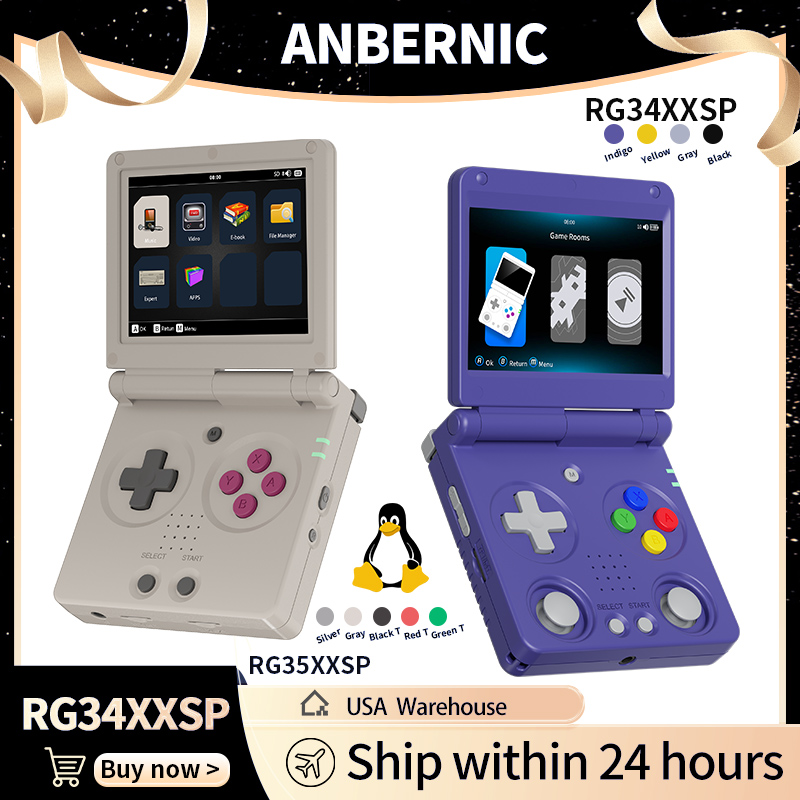 Anbernic RG34XXSP RG35XXSP Kon – Retro Gaming Emulator Console recenzja i cena