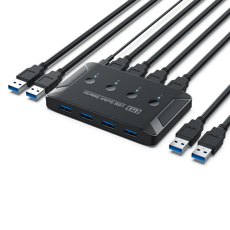 Przełącznik KVM USB3.0 4 Wejśc – Controller Adapter Usb recenzja i cena